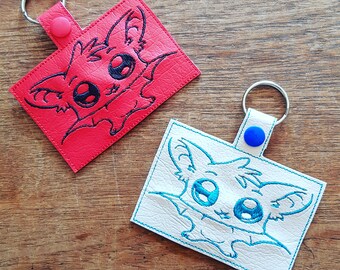 Bat Snap Tab ITH Embroidery Machine Pattern