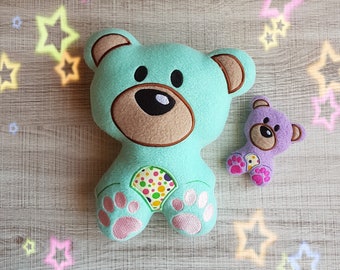 Teddy Stuffie ITH Embroidery Machine Pattern