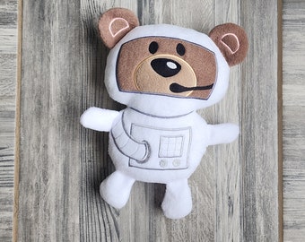 Space Astronaut Teddy Bear Stuffie ITH Embroidery Machine Pattern