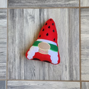 Watermelon Gnomess Dwarf Stuffie ITH Embroidery Machine Pattern
