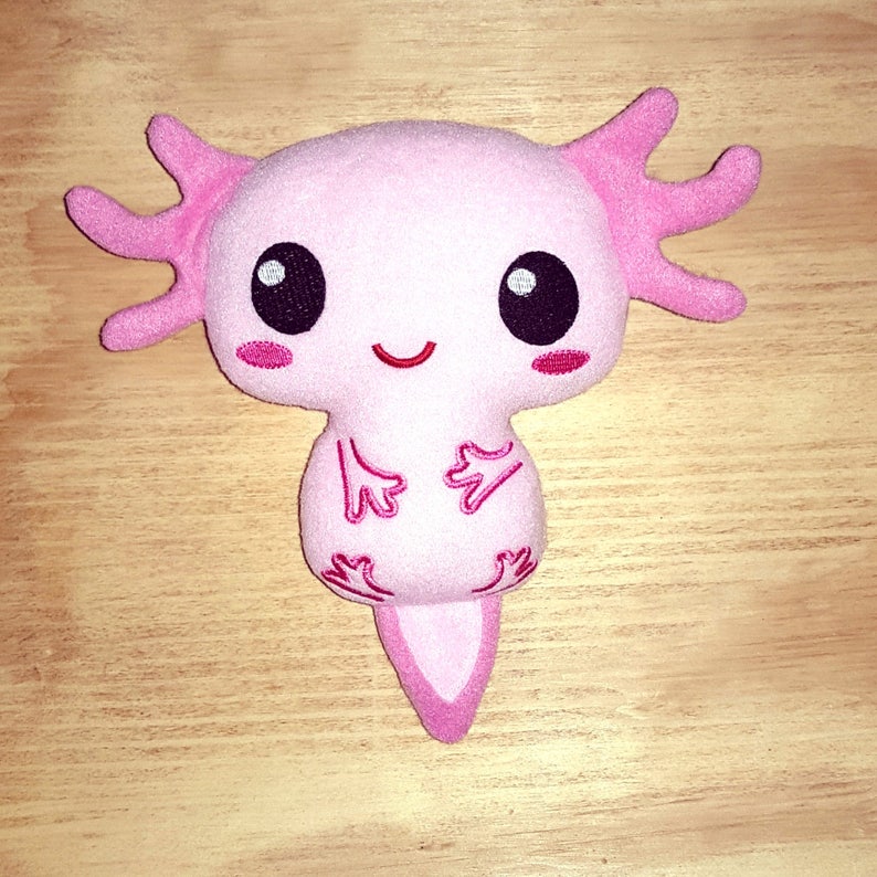 Axolotl amphibian ith embroidery pattern  etsy