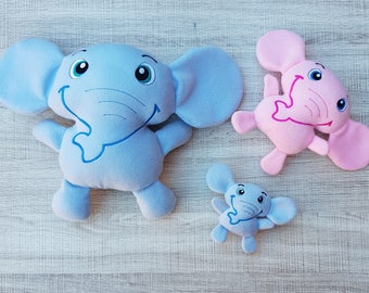 Elephant Stuffie ITH Embroidery Machine Pattern