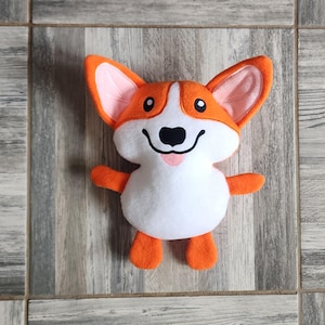 Corgi Puppy Dog Stuffie ITH Embroidery Machine Pattern
