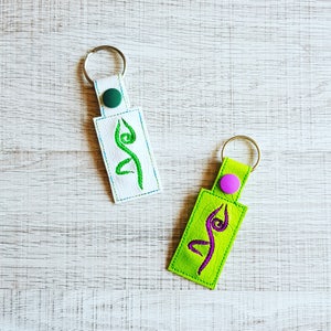 Yoga Pose Snap Tab ITH Embroidery Machine Pattern