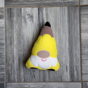 Pencil Back To School Stationery Gnome Dwarf Stuffie ITH Embroidery Pattern