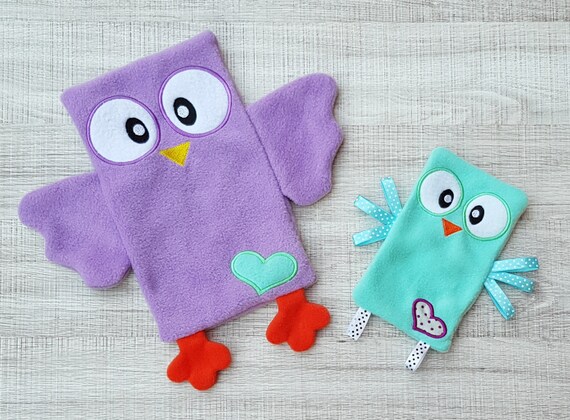 Owl Baby Lovie Tag Blanket ITH Embroidery Machine Pattern UK