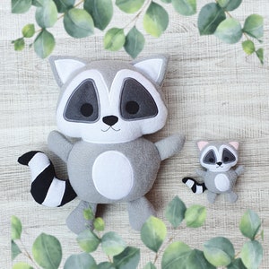 Raccoon Stuffie ITH Embroidery Machine Pattern