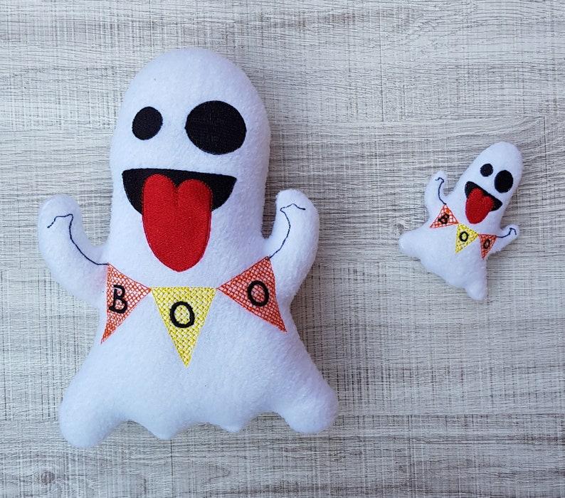 Ghost halloween stuffie ith embroidery machine pattern  etsy