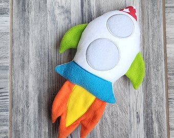 Space Rocket Stuffie ITH Embroidery Machine Pattern