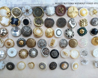 SMALL CAMEOS Victorian Style Faces Gold Craft Buttons Antique Vintage Tiny Lady