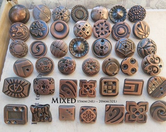 15mm Domed Metallic Finish Buttons Buttons for sewing and knitting B2