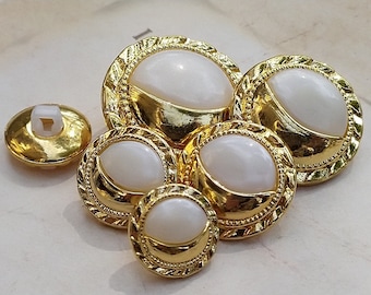 Vintage buttons,Unique Pearlized Gold buttons,13mm/15mm/18mm/21mm/25mm,High Quality Perfect craft material.