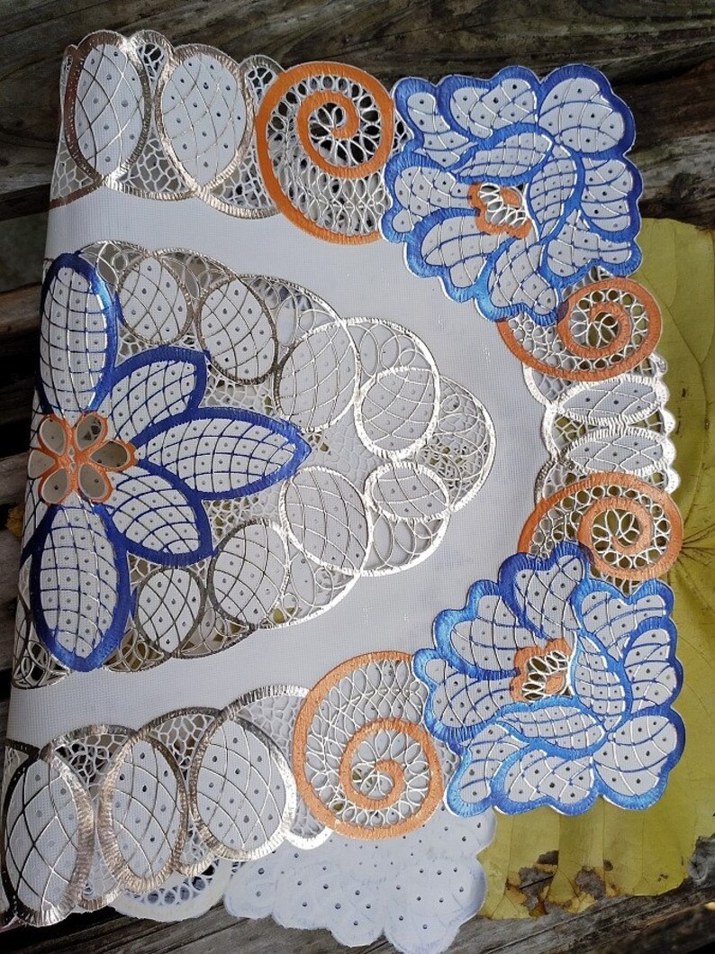 Elegant Colorful Plastic Lace Table Matoutdoor Doiliestable Etsy