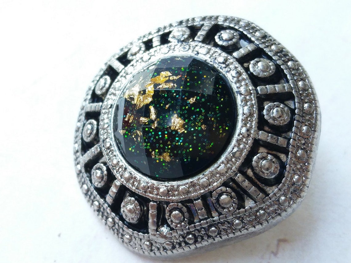 Antique Silver Gold Foil Jewelry Etsy