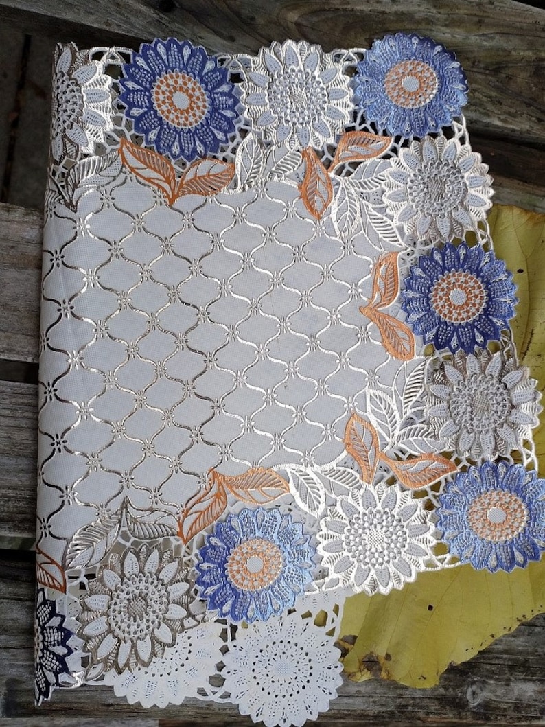 Elegant Colorful Plastic Lace Table Matoutdoor Doilies Etsy