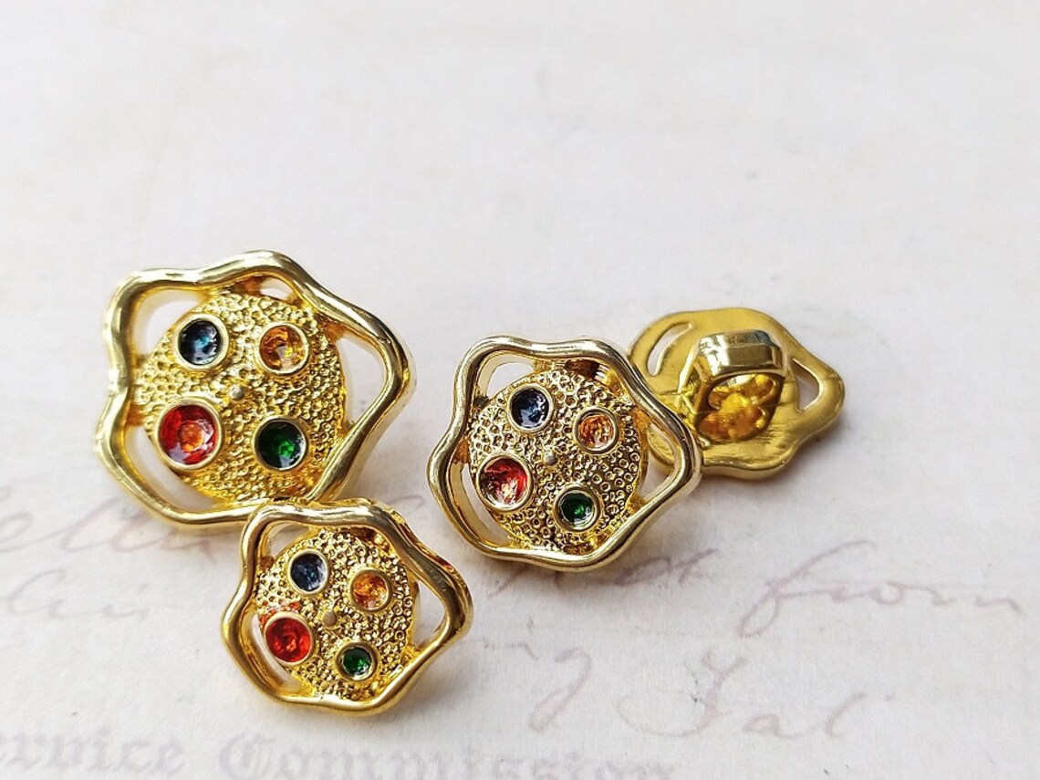 Bohemian Irregular Design Gold Buttons,12mm/15mm/18mm/21mm/25mm,high ...