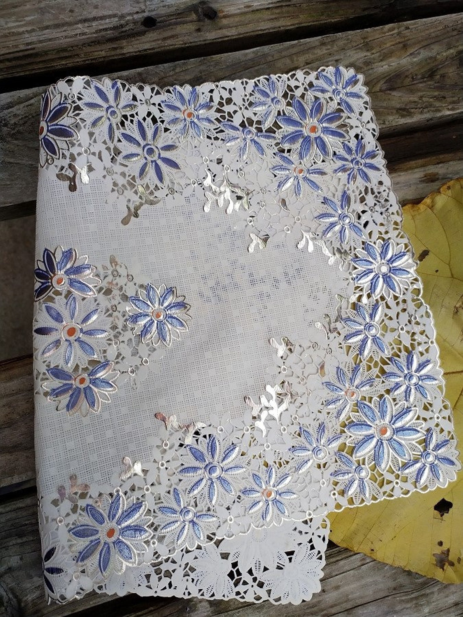 Elegant Colorful Plastic Lace Table Matoutdoor Doilies Etsy