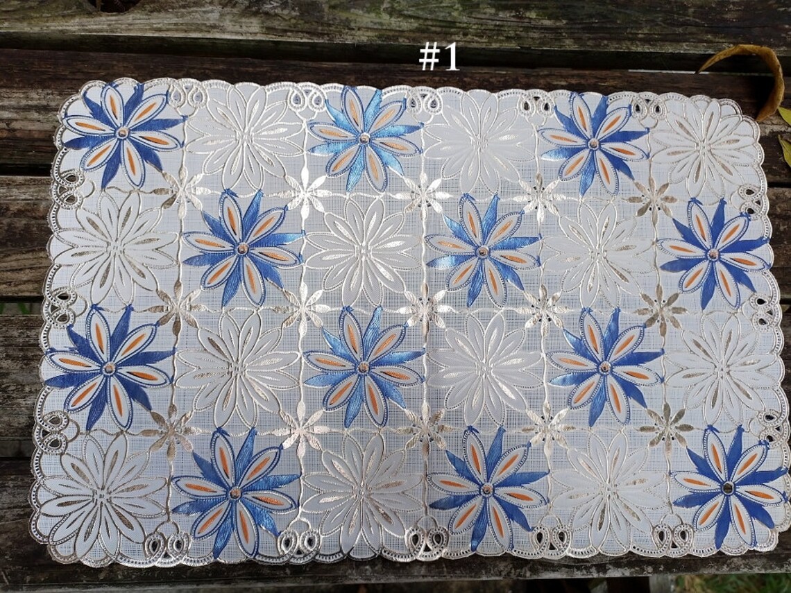 Elegant Colorful Plastic Lace Table Matoutdoor Doiliestable Etsy