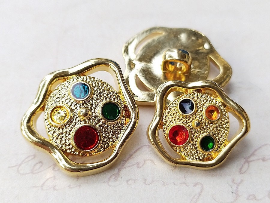 Bohemian Irregular Design Gold Buttons,12mm/15mm/18mm/21mm/25mm,high ...