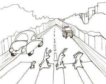 Digitale Brit Lit Grußkarten --PDF--Set von 10