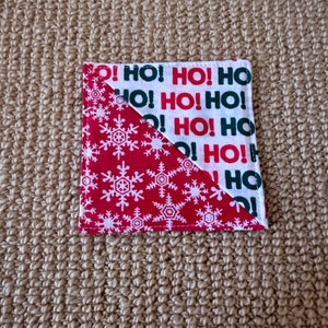 Ho Ho Ho Christmas Themed Fabric Corner Bookmark