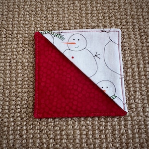 Snowman Themed Fabric Corner Bookmark