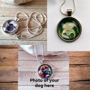 Your Dog Photo Necklace, Personalised Dog Necklace, Dog Gift, Dog Jewellery