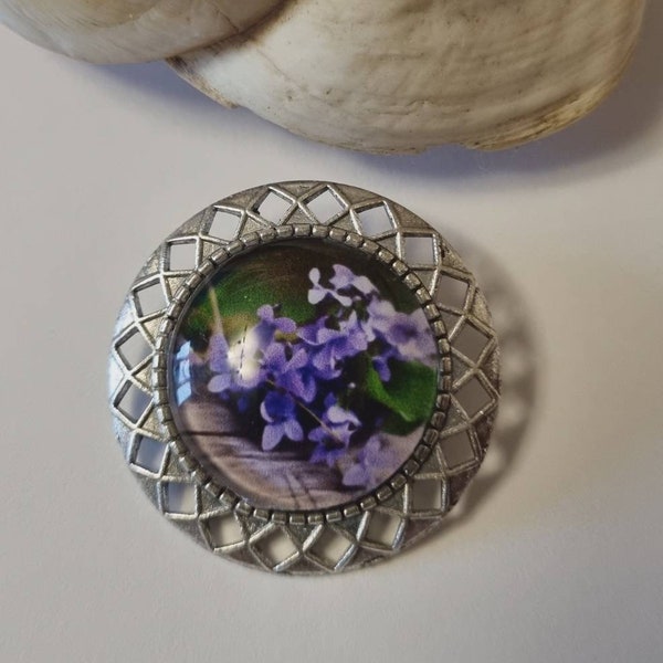 Violets Brooch, Violets Jewellery, February Birthday Gift