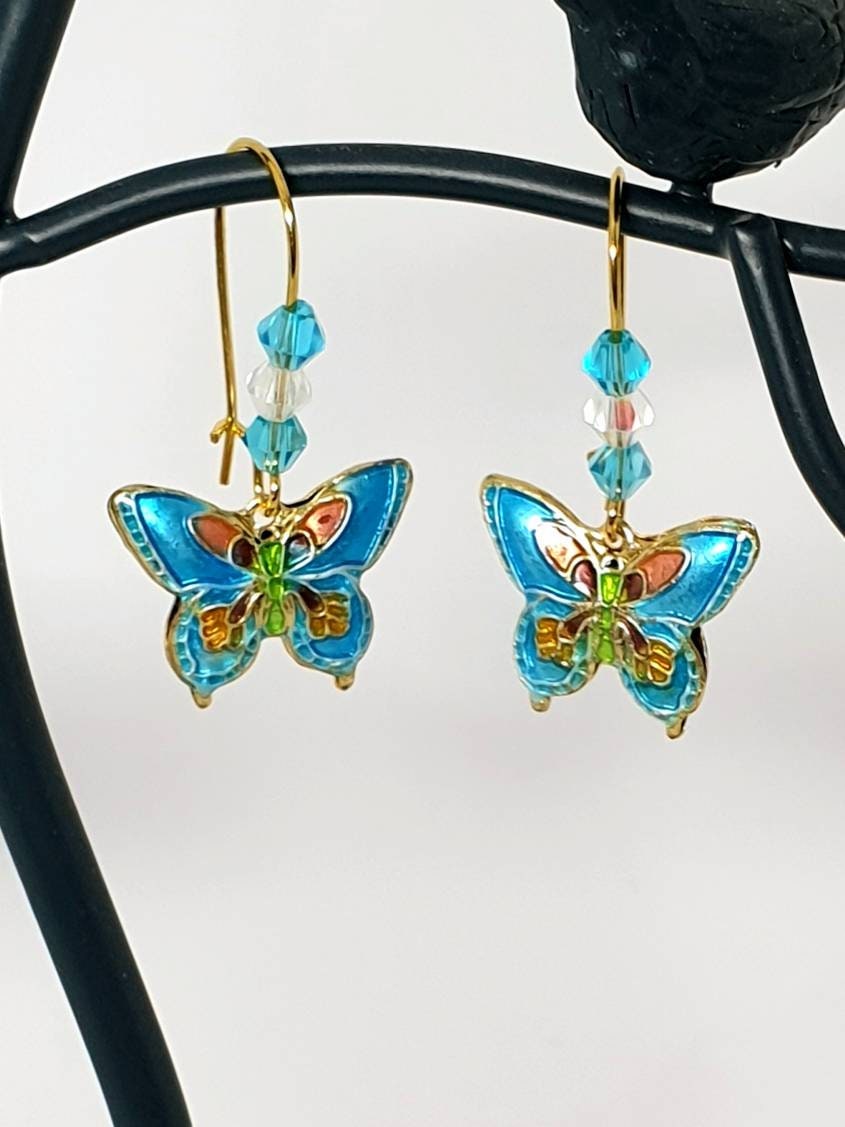Pendientes de mariposa joyería de mariposa regalo de Etsy