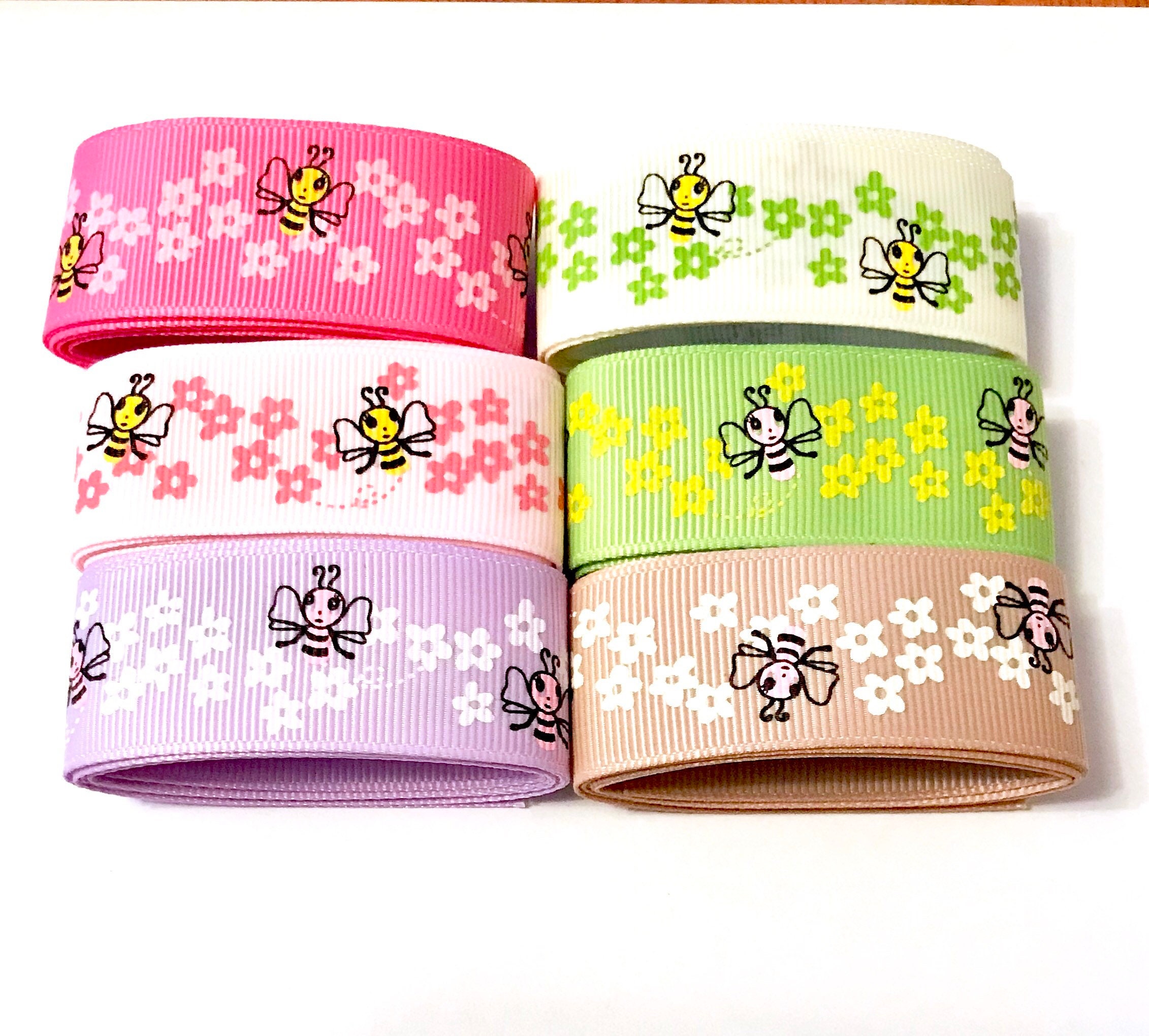 wide floral ribbon