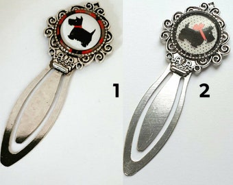 Scottie Dog Bookmark, Highland Terrier Lover, Reader's Gift