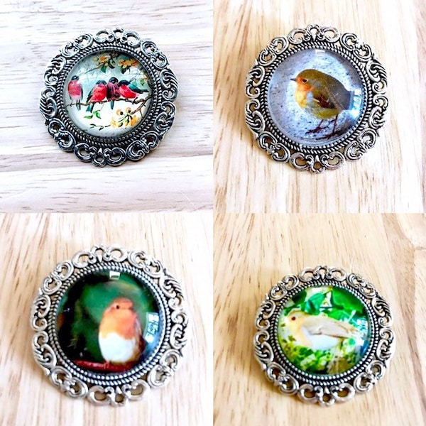 Robin Brooch, Robin Redbreast, Robin Gift, Robin Jewellery