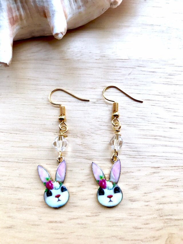 easter bunny earrings