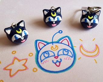 Luna-P Sailor Moon Keychain - Polymer Clay - Cute Gift - Handmade
