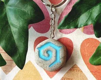 Hearthstone Keychain - Polymer Clay - Cute Gift - Handmade