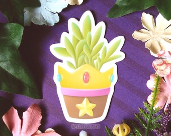 Princess Peach Succulent Sticker / Magnet