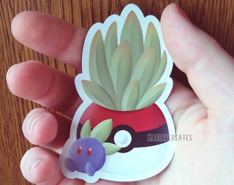 Pokeball Succulent Sticker / Magnet