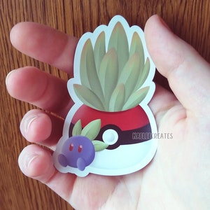 Pokeball Succulent Sticker / Magnet