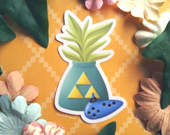Zelda | Link Succulent Sticker / Magnet