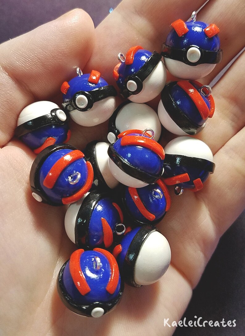Keychain Cute Gift Pok\u00e9 Ball Assortment Polymer Clay Handmade