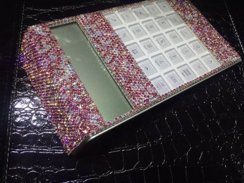 Bling Gorgeous Crystal Calculator Pink Image 0