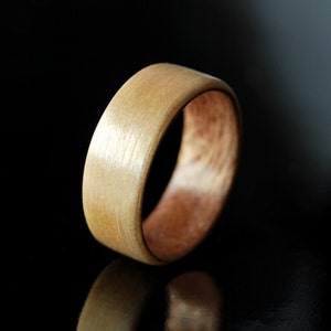 Wooden rings for men • Mens wooden ring • Handmade Maple bentwood rings