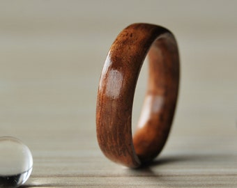 Womens wooden ring • Handmade Kiaat bentwood ring