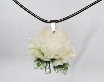 White Rose Women Resin Choker • Modern Resin Necklace • Statement Necklace • Minimalistic Resin Pendant • Affordable Modern Jewelry