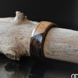 Wood wedding band men •  Wood wedding ring for men