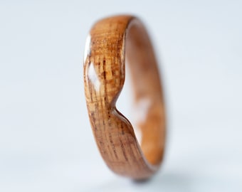 Thin wood ring for men • V men ring • Wood rings for men • Wood engagement ring • Bentwood ring