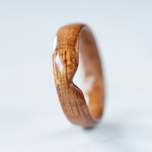 Thin wood ring for men • V men ring • Wood rings for men • Wood engagement ring • Bentwood ring