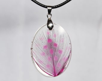 Feather Women Resin Choker • Oval Resin Necklace • Statement Necklace • Minimalistic Resin Pendant • Affordable Modern Jewelry