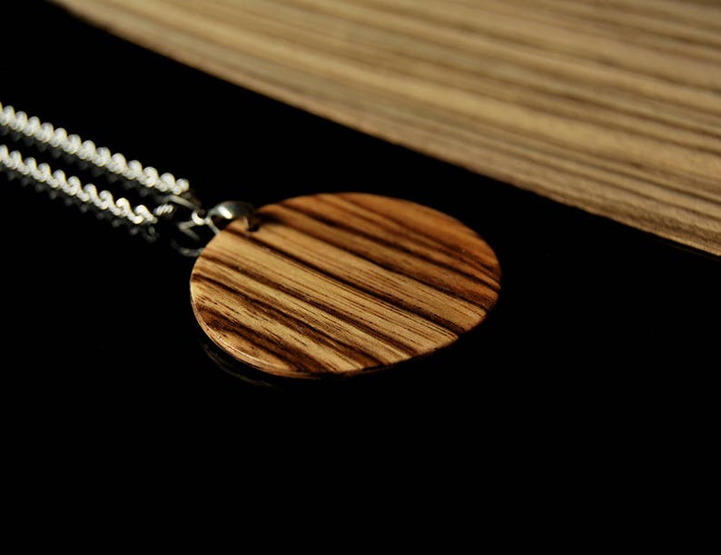 Womens wood jewelry set \u2022 Wooden pendant \u2022 Wooden earrings \u2022 Zebrano \u2022 Gift For Her \u2022 Valentine Gift \u2022 Valentine Gift For Her