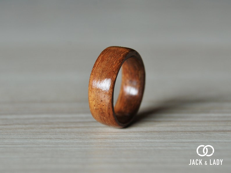 Wooden Rings for Men Mens Wooden Ring Handmade Kiaat Etsy